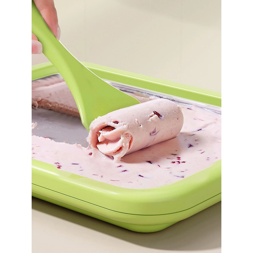 Rolling Ice Cream Maker With Rapid Cooling Plate And Dessert Tray 1