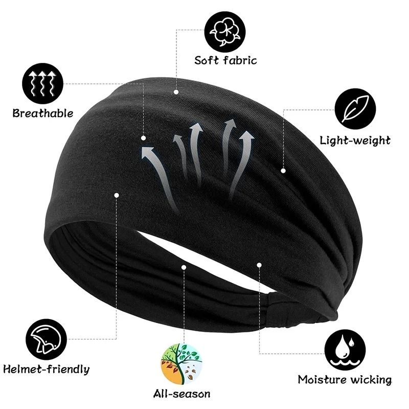 Non Slip Sports Headbands For Men And Women Moisture Wicking Workout Sweatbands 1
