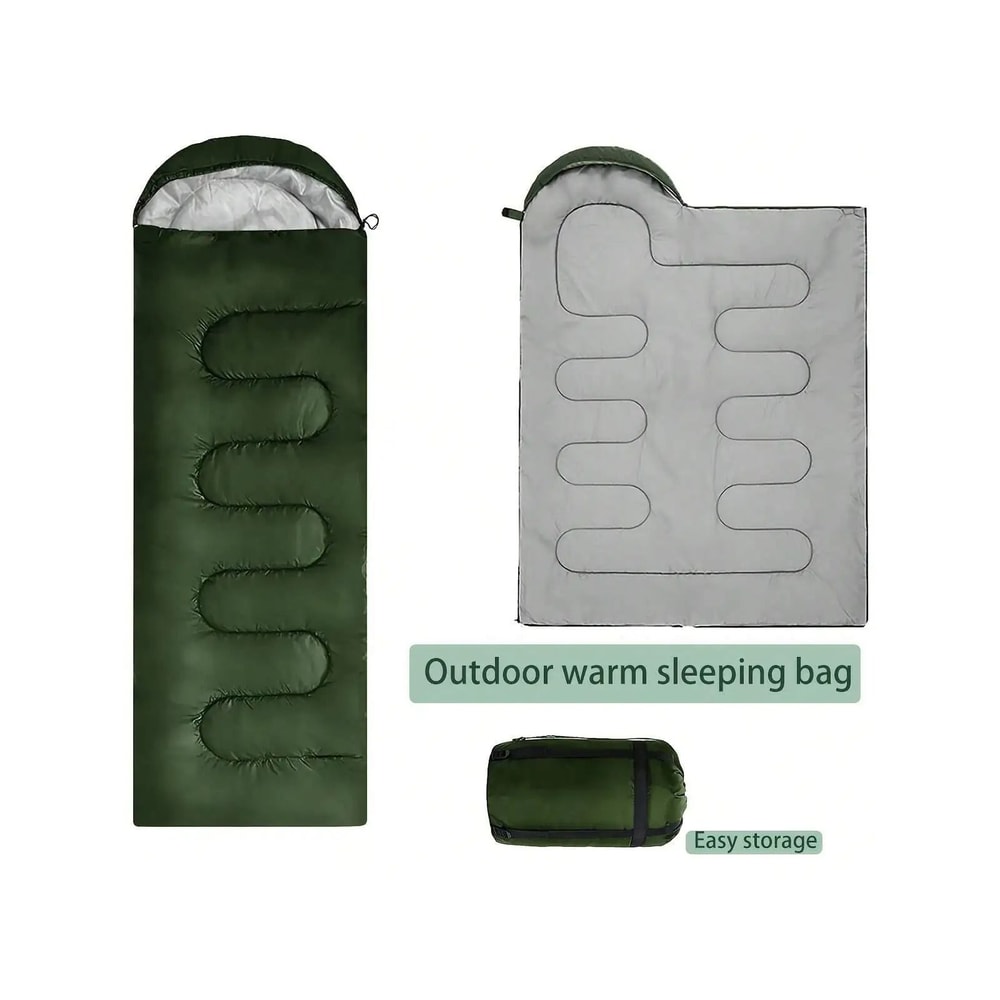 Outdoor Camping Sleeping Bag Extended Warm Foldable Lightweight Design 1