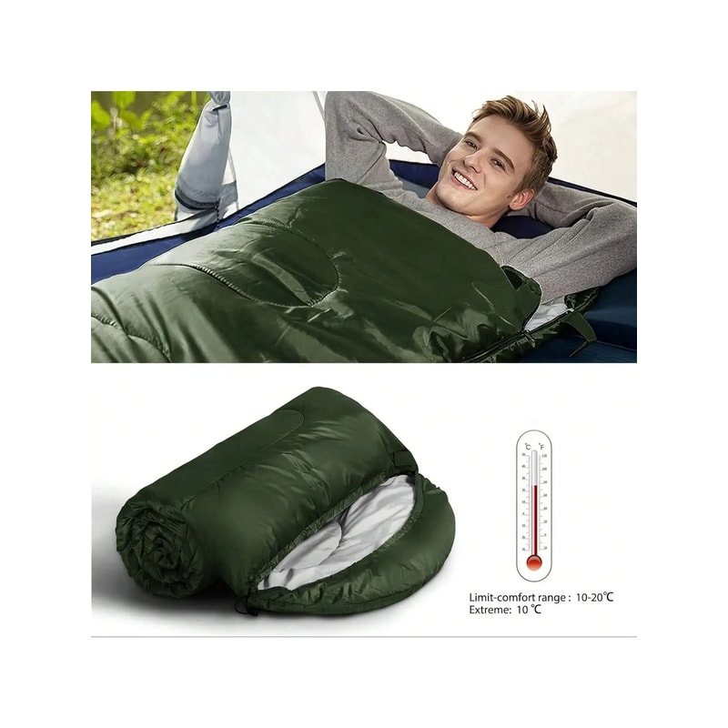 Outdoor Camping Sleeping Bag Extended Warm Foldable Lightweight Design 4