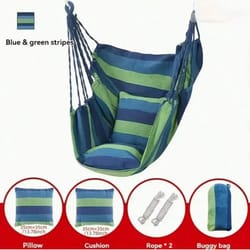 portable outdoor hammock chair with pillow and cushion hanging chair