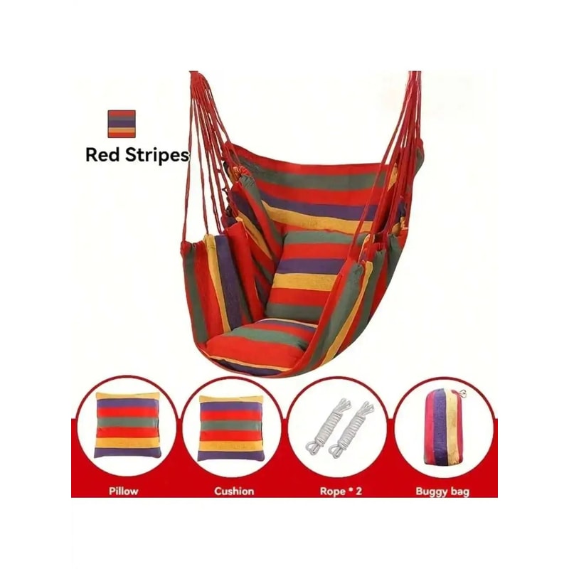 Portable Outdoor Hammock Chair With Pillow And Cushion Hanging Chair 1