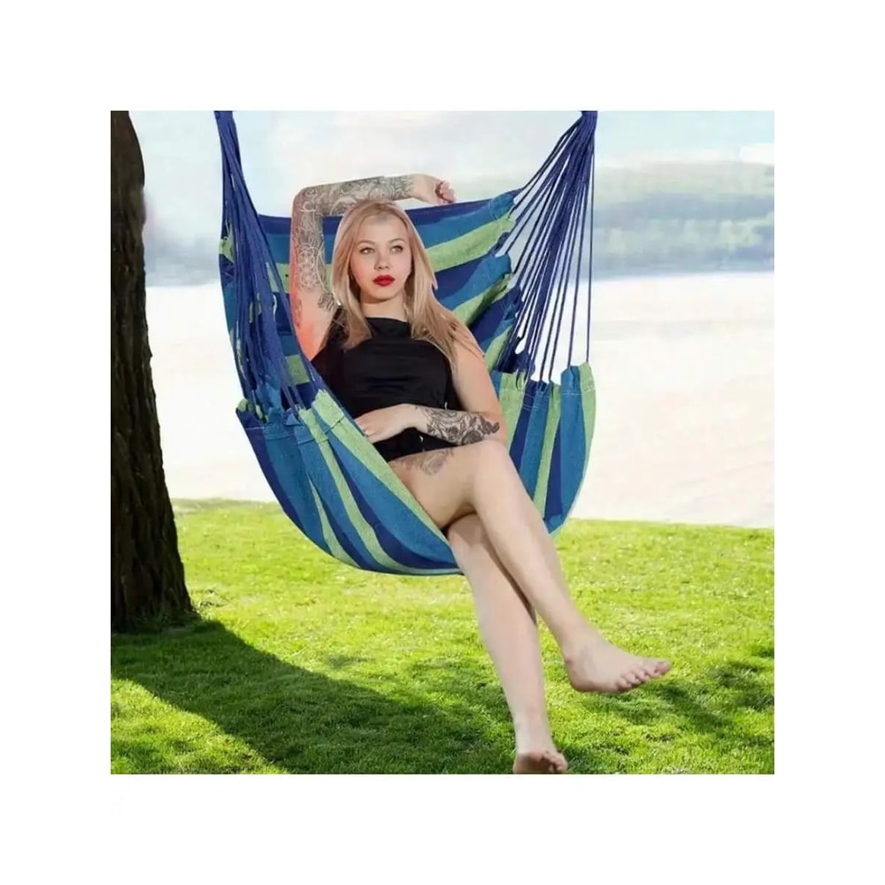 Portable Outdoor Hammock Chair With Pillow And Cushion Hanging Chair 5