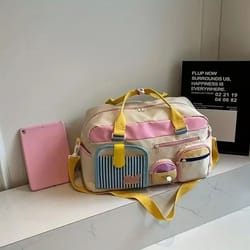 womens travel fitness bag with multiple pockets for short trips