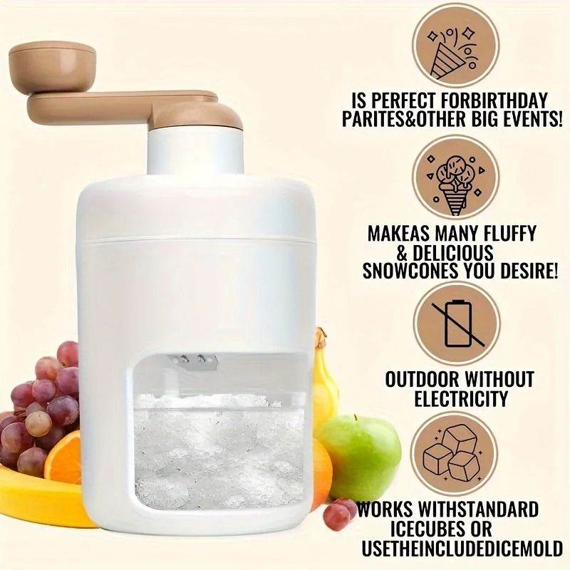 Manual Ice Crusher And Smoothie Maker Hand Operated Kitchen Tool 2