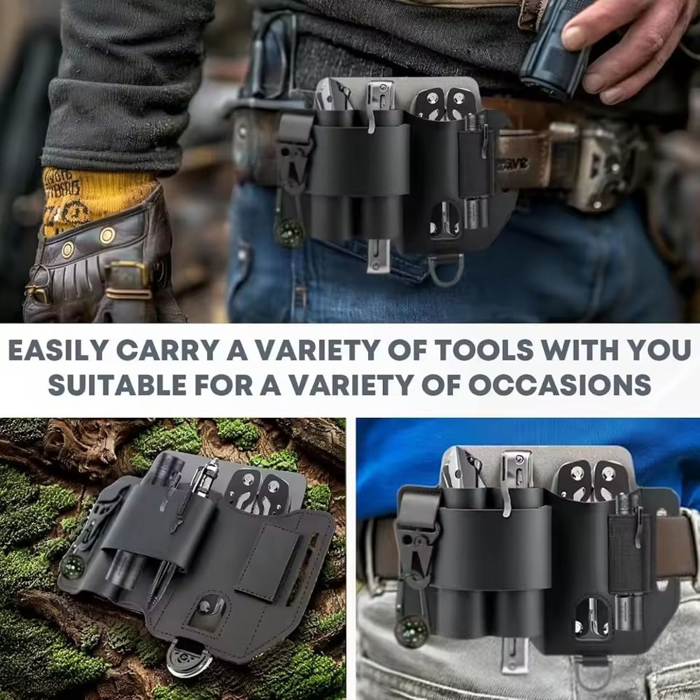 Leather Tool Belt Bag Waist Organizer For Outdoor Work 5