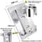 Adjustable Adhesive Shower Head Holder With Hooks Wall Mount 1