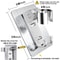 Adjustable Adhesive Shower Head Holder With Hooks Wall Mount 1