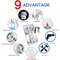 Adjustable Adhesive Shower Head Holder With Hooks Wall Mount 3