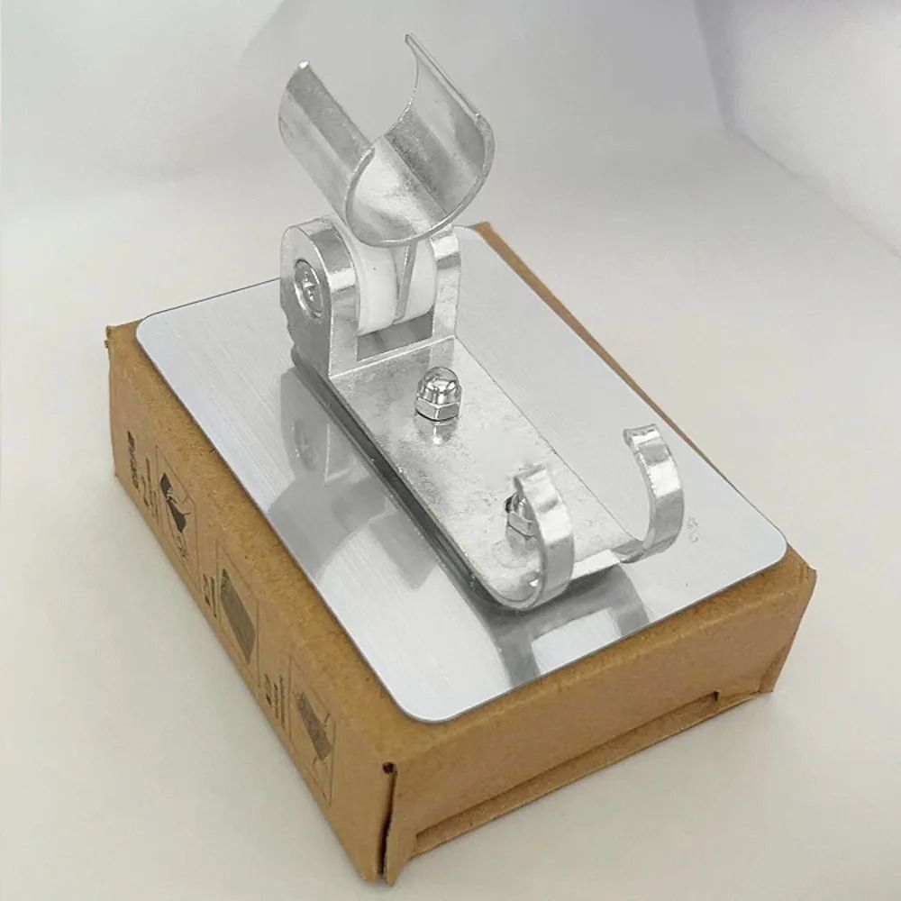 Adjustable Adhesive Shower Head Holder With Hooks Wall Mount 5