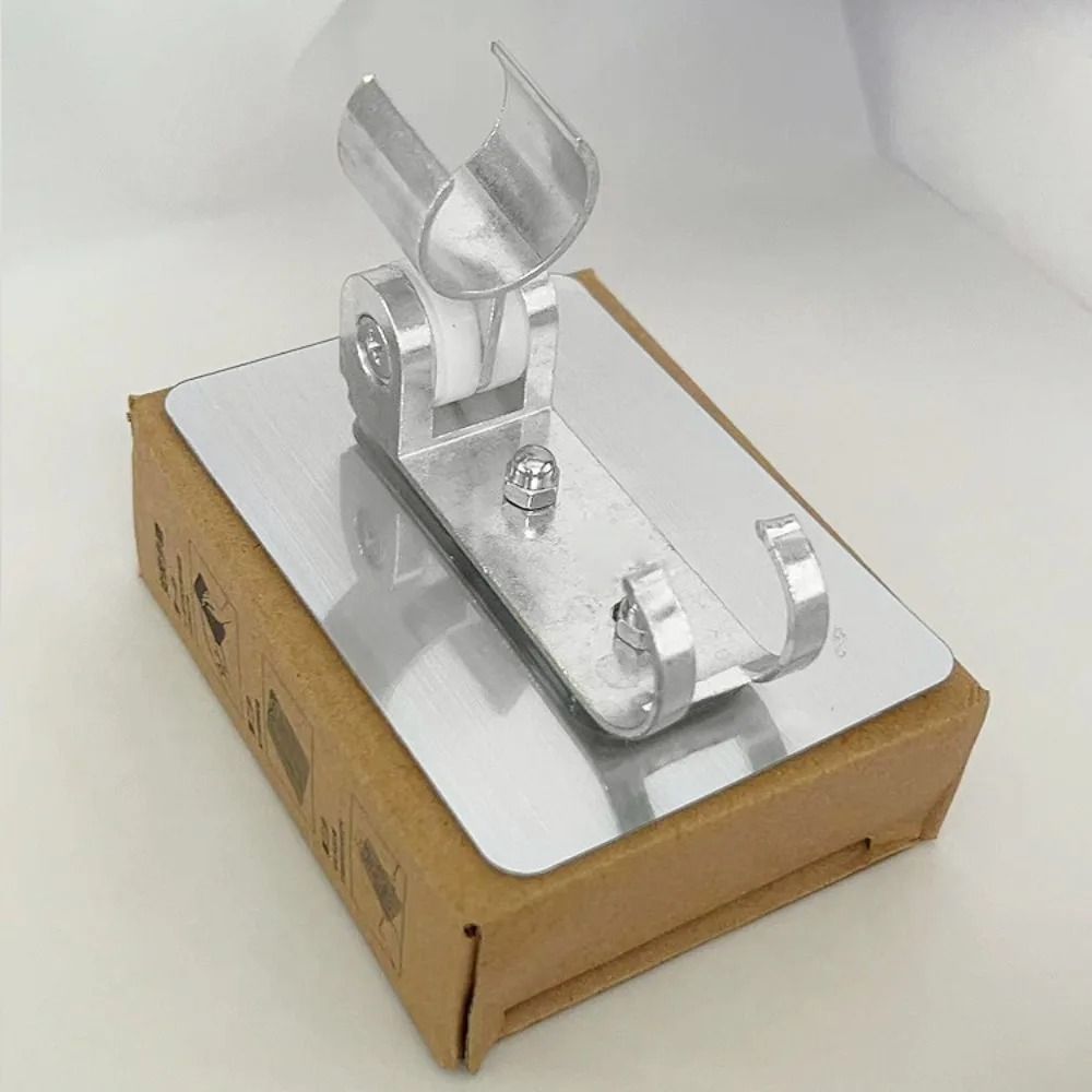 Adjustable Adhesive Shower Head Holder With Hooks Wall Mount 7