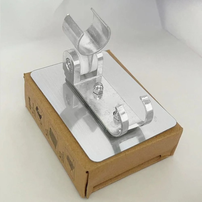 Adjustable Adhesive Shower Head Holder With Hooks Wall Mount 7