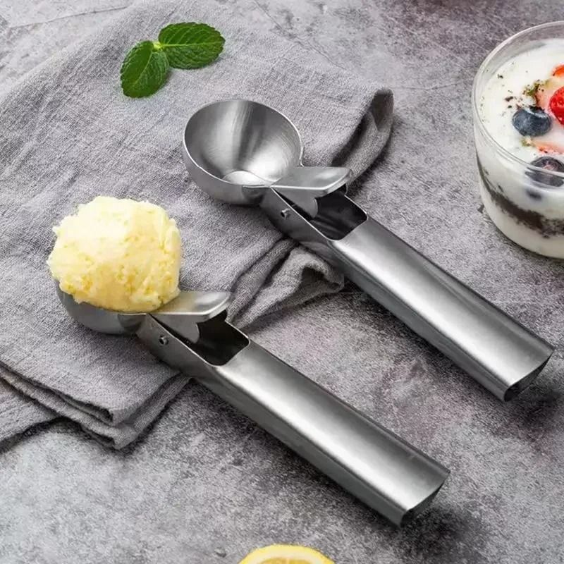 Stainless Steel Ice Cream Scoop Dual Purpose Fruit And Dessert Scooper 0