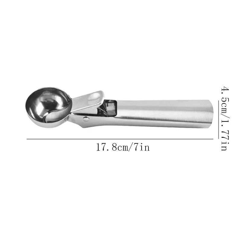 Stainless Steel Ice Cream Scoop Dual Purpose Fruit And Dessert Scooper 6