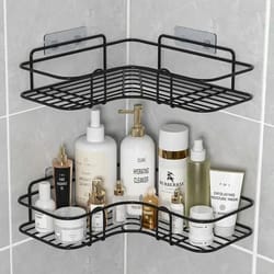 wall mounted bathroom shelf corner storage rack shower organizer