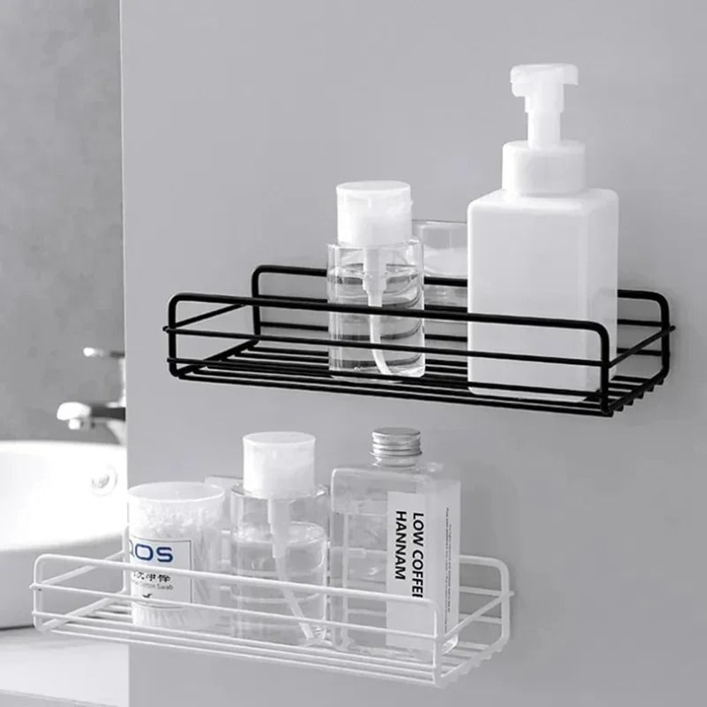 Wall Mounted Bathroom Shelf Corner Storage Rack Shower Organizer 2