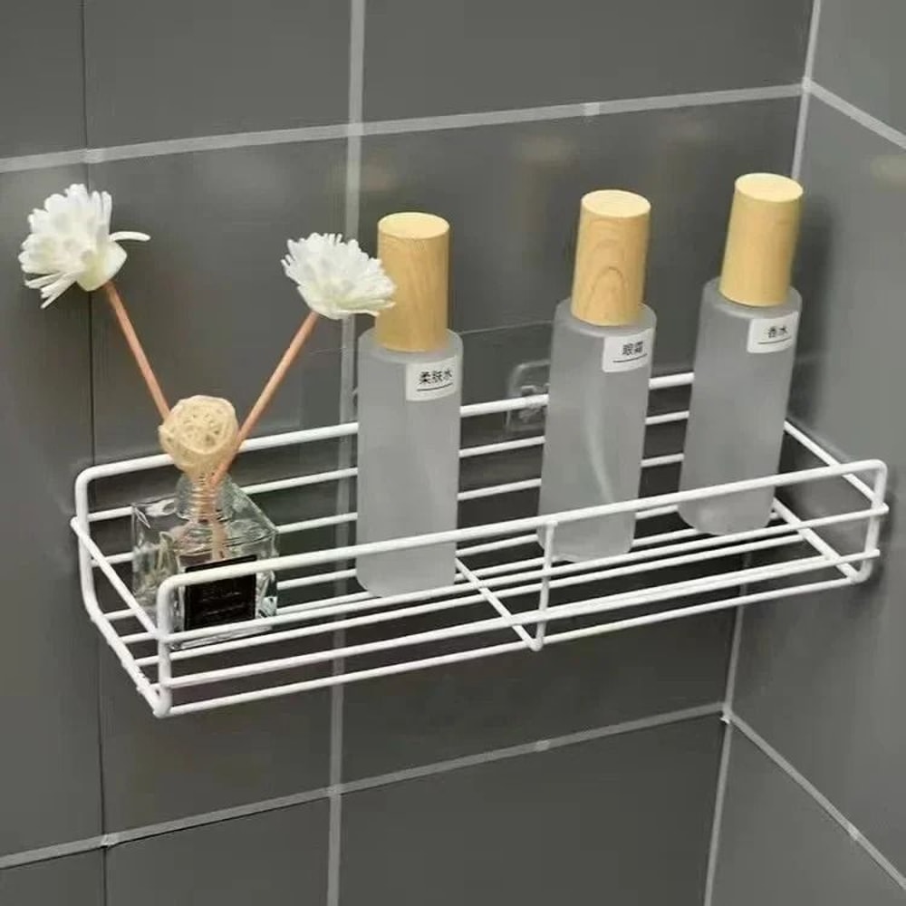 Wall Mounted Bathroom Shelf Corner Storage Rack Shower Organizer 9