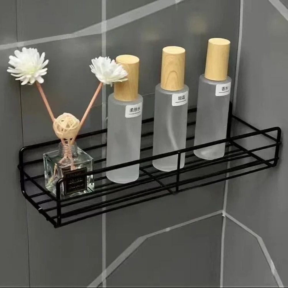 Wall Mounted Bathroom Shelf Corner Storage Rack Shower Organizer 8