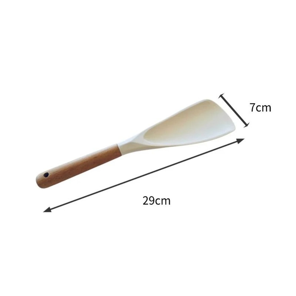 Silicone Cooking Spatula With Wooden Handle For Non Stick Cookware 1