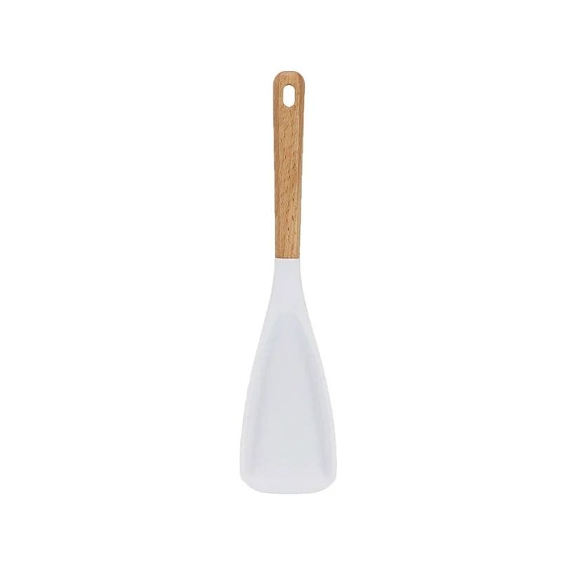 Silicone Cooking Spatula With Wooden Handle For Non Stick Cookware 6