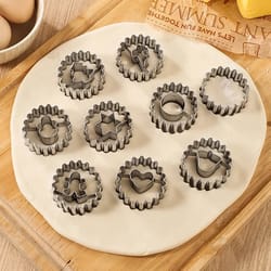 metal mini christmas cookie cutter set for baking and decorating