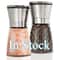 Salt And Pepper Grinder Set With Adjustable Coarseness Glass Body 0
