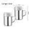 Stainless Steel Powdered Sugar Shakers With Handle Fine Mesh Set 7