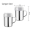 Stainless Steel Powdered Sugar Shakers With Handle Fine Mesh Set 7