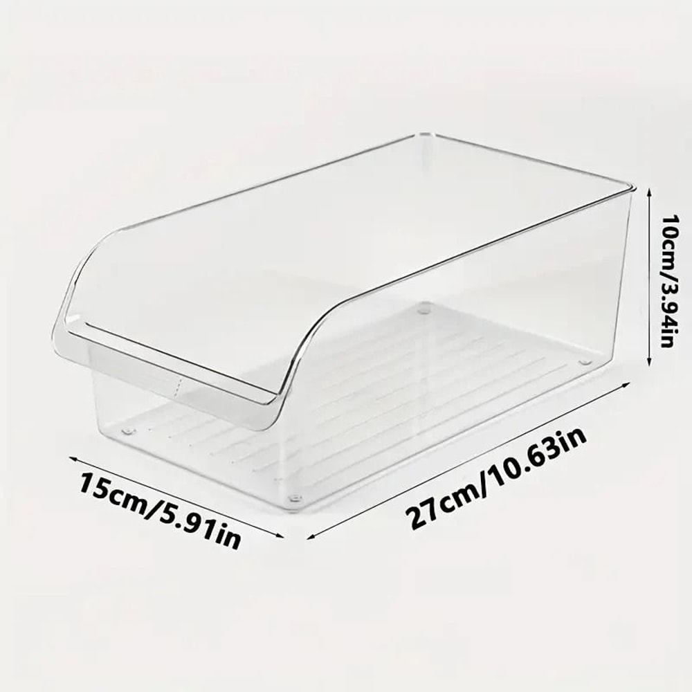 Clear Refrigerator Organizer Bin Soda Can Dispenser Storage Rack 6