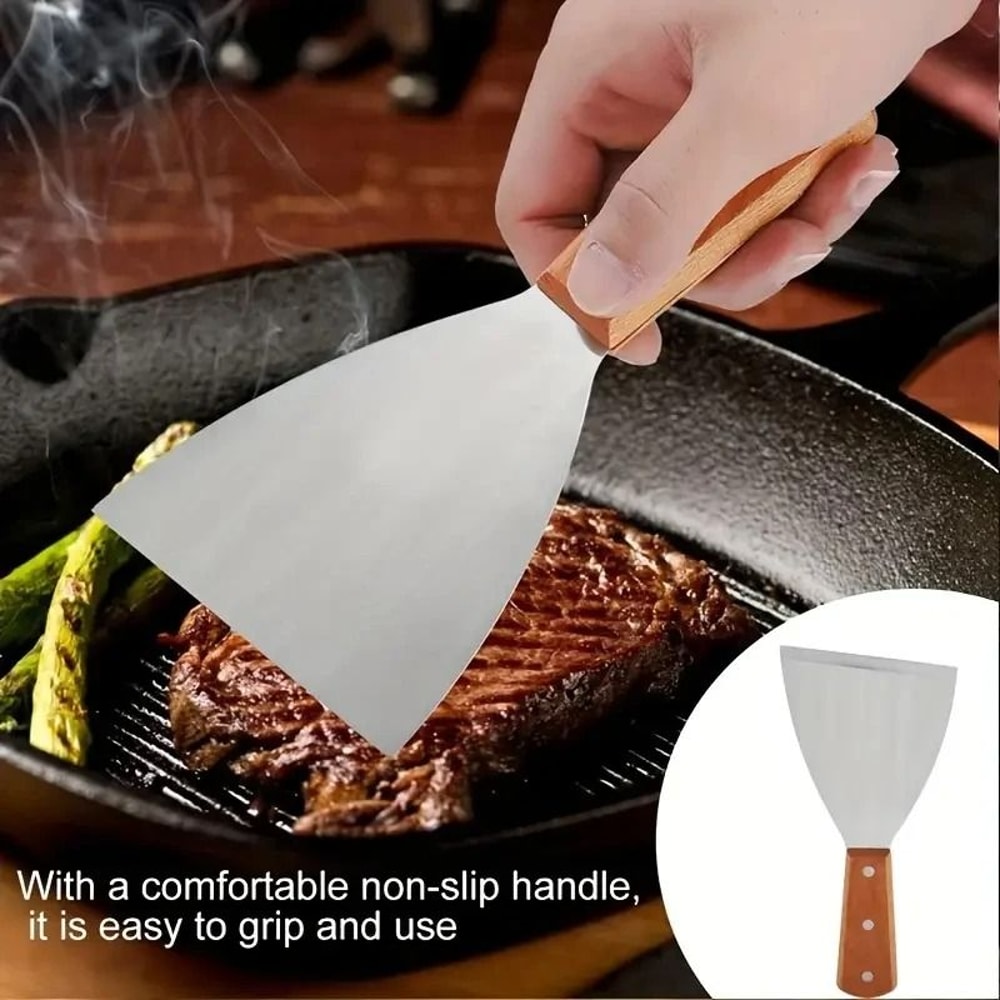 Stainless Steel Metal Spatula Turner For Grill Pancake And Burger 5