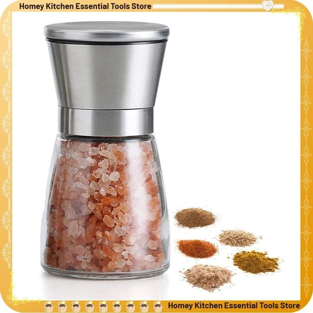 Manual Salt And Pepper Grinder Adjustable Seasoning Bottle 0
