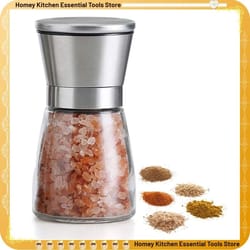 manual salt and pepper grinder adjustable seasoning bottle