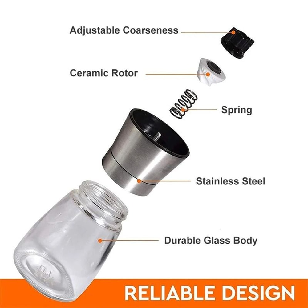 Manual Salt And Pepper Grinder Adjustable Seasoning Bottle 2