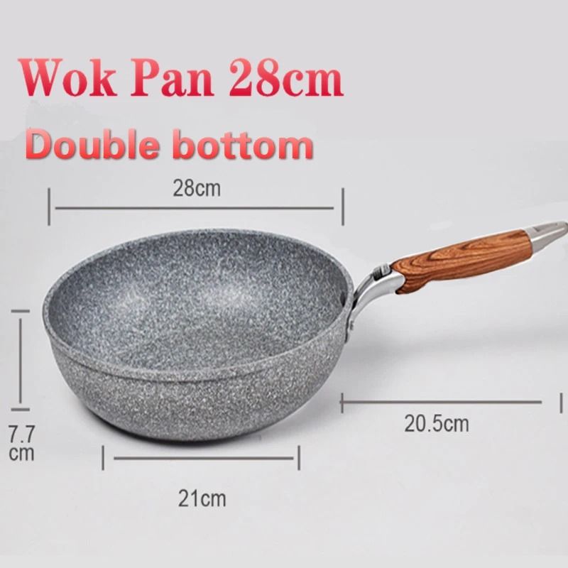 Non Stick Frying Pan Skillet And Wok For Gas And Induction Cooking 12