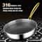 316 Stainless Steel Non Stick Frying Pan Wok With Honeycomb Surface 0