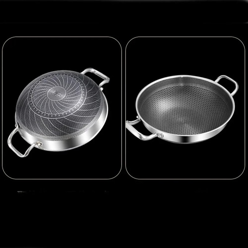 304 Stainless Steel Honeycomb Non Stick Soup Pot With Lid 5