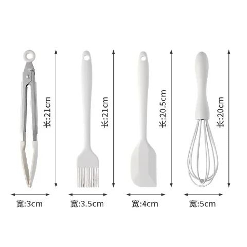 Silicone Kitchen Utensil Set Non Stick Cooking And Baking Tools 6