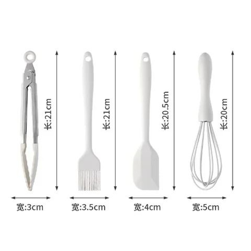 Silicone Kitchen Utensil Set Non Stick Cooking And Baking Tools 6