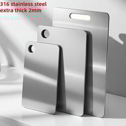 316 stainless steel double sided cutting board thickened kitchen panel