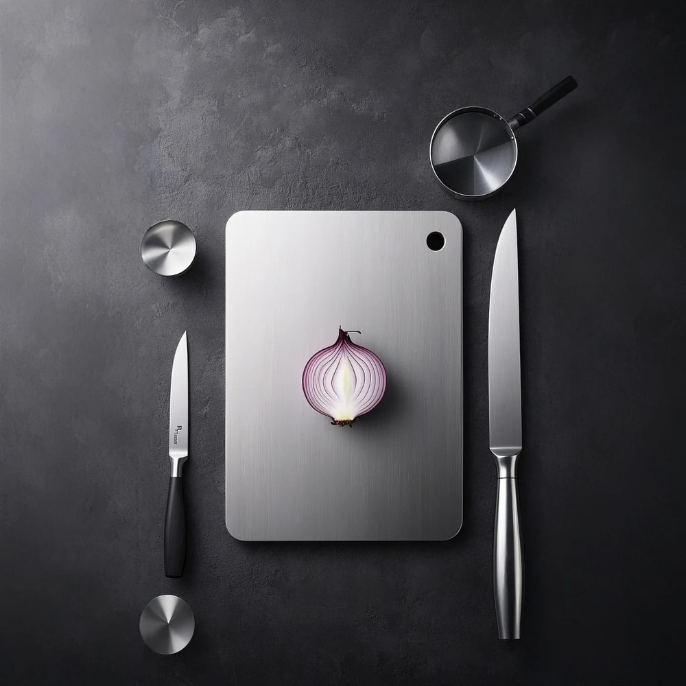 316 Stainless Steel Double Sided Cutting Board Thickened Kitchen Panel 5