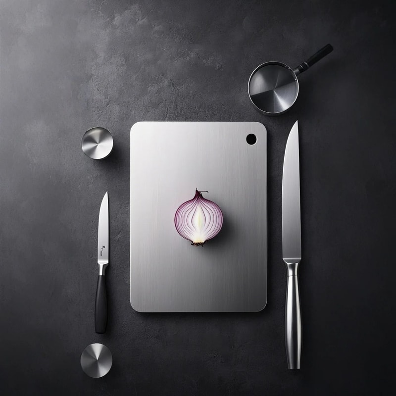 316 Stainless Steel Double Sided Cutting Board Thickened Kitchen Panel 5