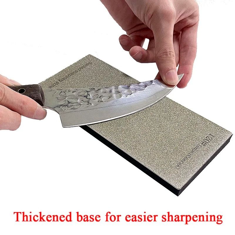 Diamond Knife Sharpening Stone With Non Slip Base And Polishing Leather 0