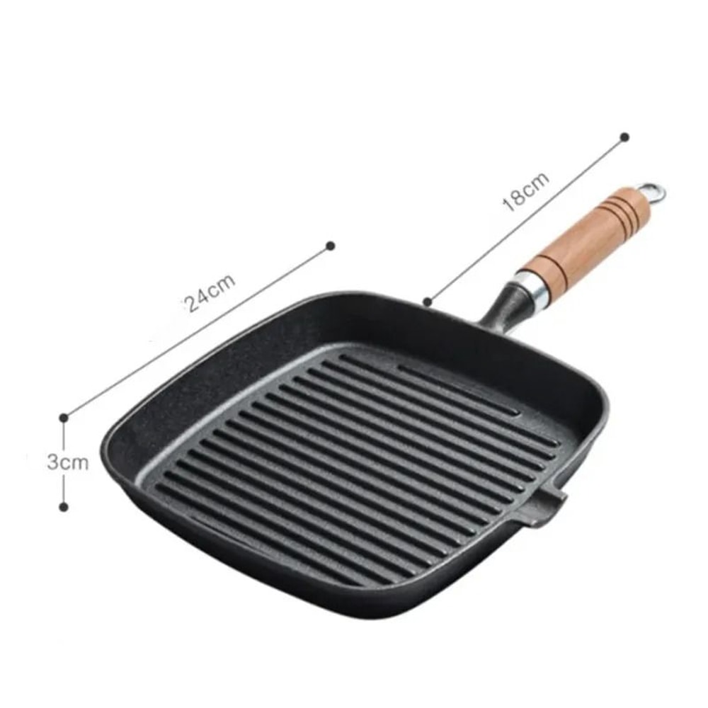 Thickened Cast Iron Steak Frying Pan For High Heat Cooking 7