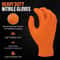 Heavy Duty Orange Nitrile Disposable Work Gloves With Diamond Grip 1