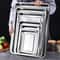 316 Stainless Steel Rectangular Barbecue Serving Tray For Grill And Dining 0