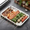316 Stainless Steel Rectangular Barbecue Serving Tray For Grill And Dining 3
