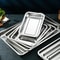 316 Stainless Steel Rectangular Barbecue Serving Tray For Grill And Dining 4