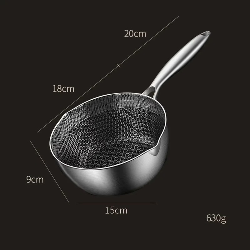 Stainless Steel Japanese Tempura Deep Fryer Pot With Honeycomb Interior 0