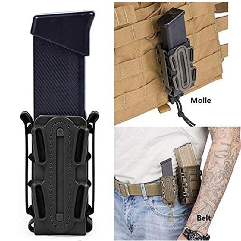 Tactical Molle 9mm Magazine Pouch With Belt Clip 2