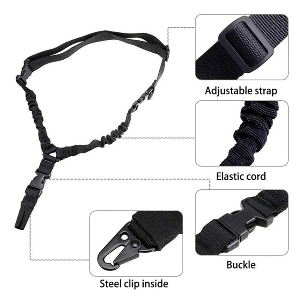 Tactical Adjustable Gun Sling With Bungee Strap 1